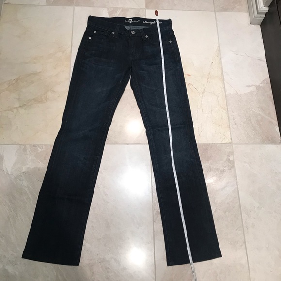 7 for All Mankind Rhinestone Straight Leg Jeans - Picture 3 of 9